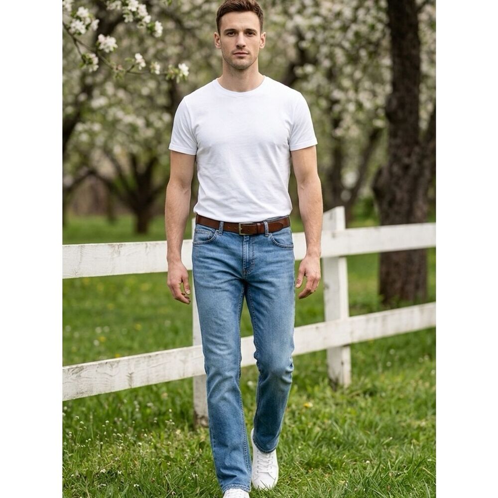EUC George Men's Classic Bootcut Denim Blue Jeans - Size 36 X 34”